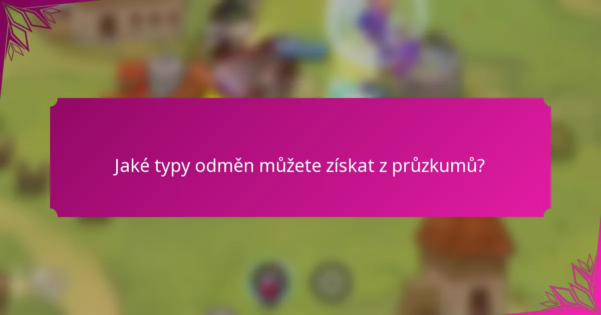 Jaké typy odměn můžete získat z průzkumů?